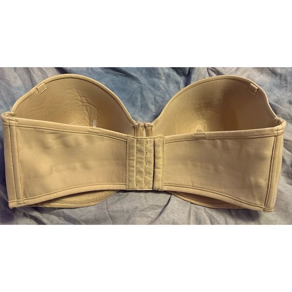 Vanity Fair Full Figure Beige Underwire Strapless Bra, Size 40DD - Picture 3 of 5
